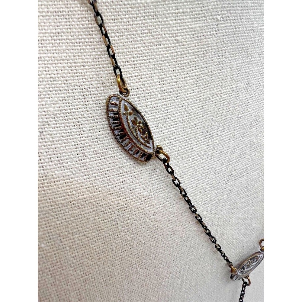 Vintage Egyptian Revival Necklace Pharaoh Pendant Brass Tone Art Deco Figural - Picture 8 of 16